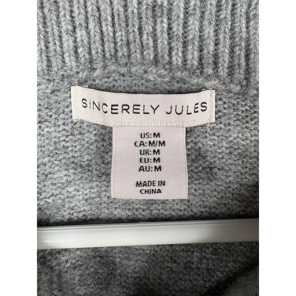 Sincerely Jules Cardigan Womens M Gray Floral Lace Cottagecore Twee Feminine - Picture 3 of 6